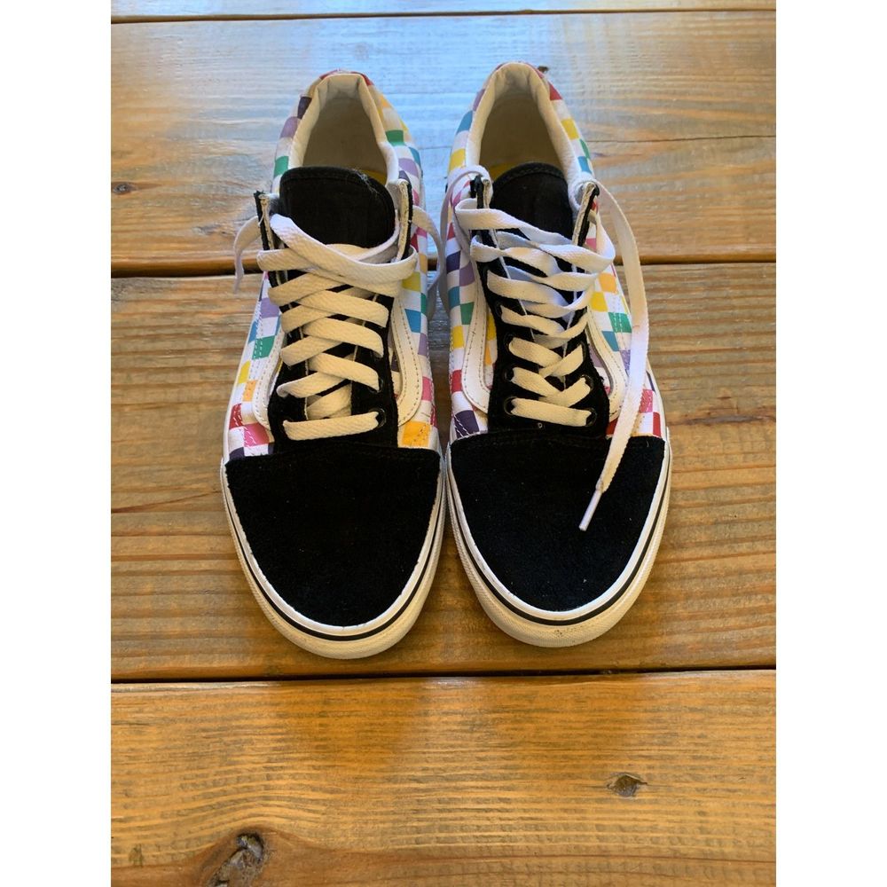 Vans Checkerboard Rainbow Low Size Men's 10